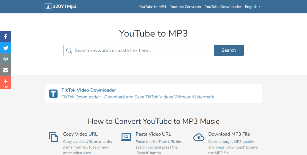 Music Downloader homepage