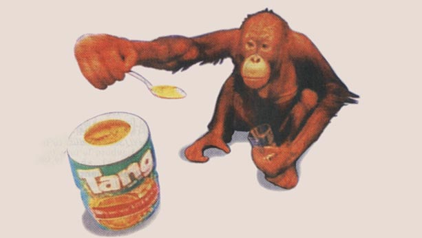 Tang introduces its famous orangutan “spokescharacter” in a bold new advertising campaign. | source: www.mondelezinternational.com