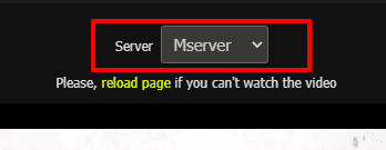 Screenshot of different servers on Kissanime