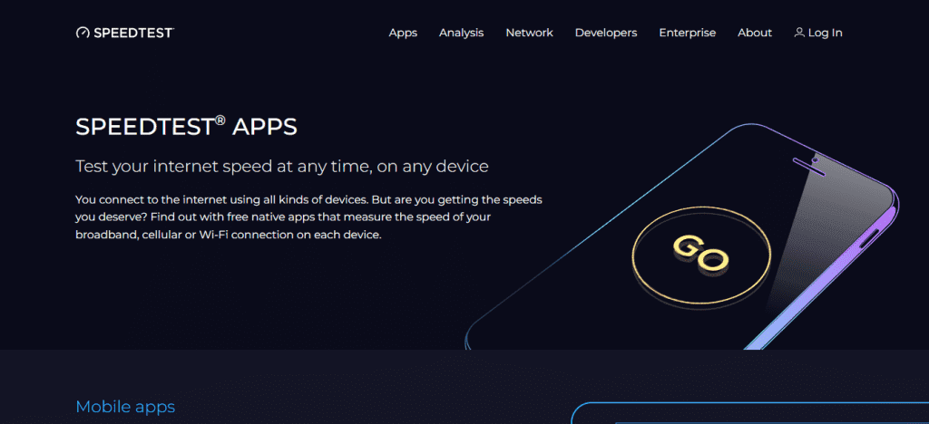Apps to check your internet speed, Apps to check your internet speed