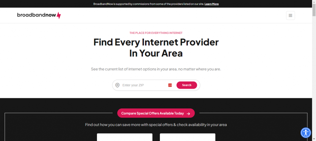 Image of BroadbandNow website